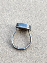 Load image into Gallery viewer, Sterling Silver Circle In Oval Patina Ring
