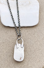 Load image into Gallery viewer, Sterling Silver Petite Green Sea Glass Pendant w Sterling Chain
