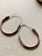Load image into Gallery viewer, Custom Hammered Copper Hoops
