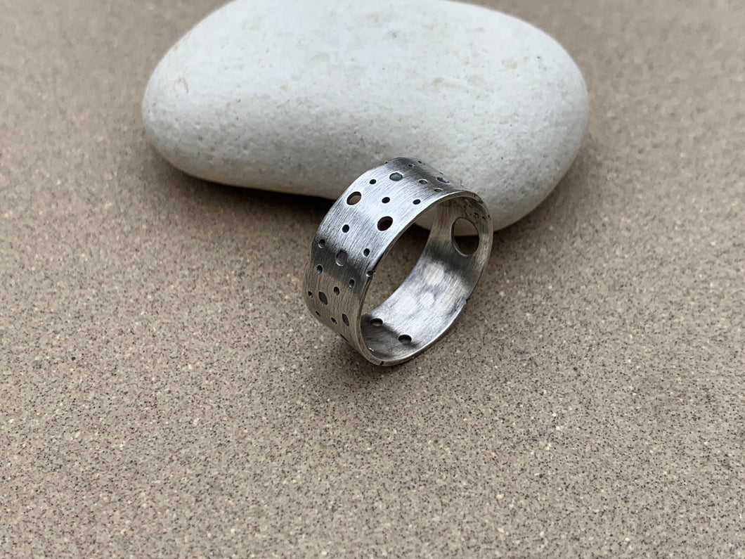 Custom Sterling Silver Circles & Dots Ring