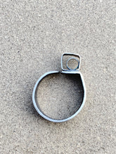 Load image into Gallery viewer, Sterling Silver Adjustable Circle In Square Ring
