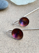Load image into Gallery viewer, Sterling Silver Petite Round Domed Patina Earrings
