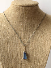Load image into Gallery viewer, Custom Sterling Silver Triangle Cobalt Blue Sea Glass Pendant &amp; Chain
