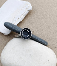 Load image into Gallery viewer, Sterling Silver High Circle In Circle Oxidized Ring
