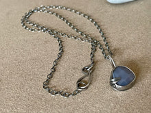 Load image into Gallery viewer, Sterling Silver Chain w/ Rose Cut Lavender Color Quartz

