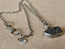 Load image into Gallery viewer, Sterling Silver w/ Black Druze Quartz Pendant and Chain
