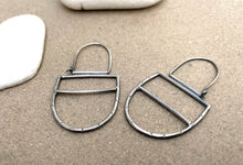 Load image into Gallery viewer, Sterling Silver Half Oval Wire Hoops
