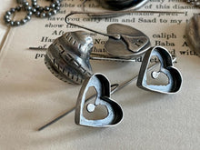 Load image into Gallery viewer, Sterling Silver Heart Shape Cut Out Earrings
