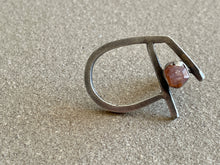 Load image into Gallery viewer, Sterling Geometric Citrine Crystal Ring

