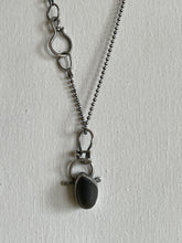 Load image into Gallery viewer, Sterling Silver w/ Found Black Rock Sterling Bead Chain
