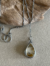 Load image into Gallery viewer, Sterling Silver w/ Dendritic Moss Agate Pendant Necklace
