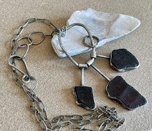 Load image into Gallery viewer, Sterling Silver with Found Purple Sea Glass Pendant Necklace
