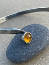 Load image into Gallery viewer, Sterling Silver Rose Cut Citrine &quot;Be Kind&quot; Cuff
