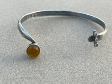 Load image into Gallery viewer, Sterling Silver Rose Cut Citrine &quot;Be Kind&quot; Cuff
