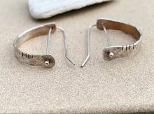 Load image into Gallery viewer, Sterling Silver Hammered Front Hoop Earring

