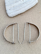 Load image into Gallery viewer, Sterling Silver Hammered Front Hoop Earring
