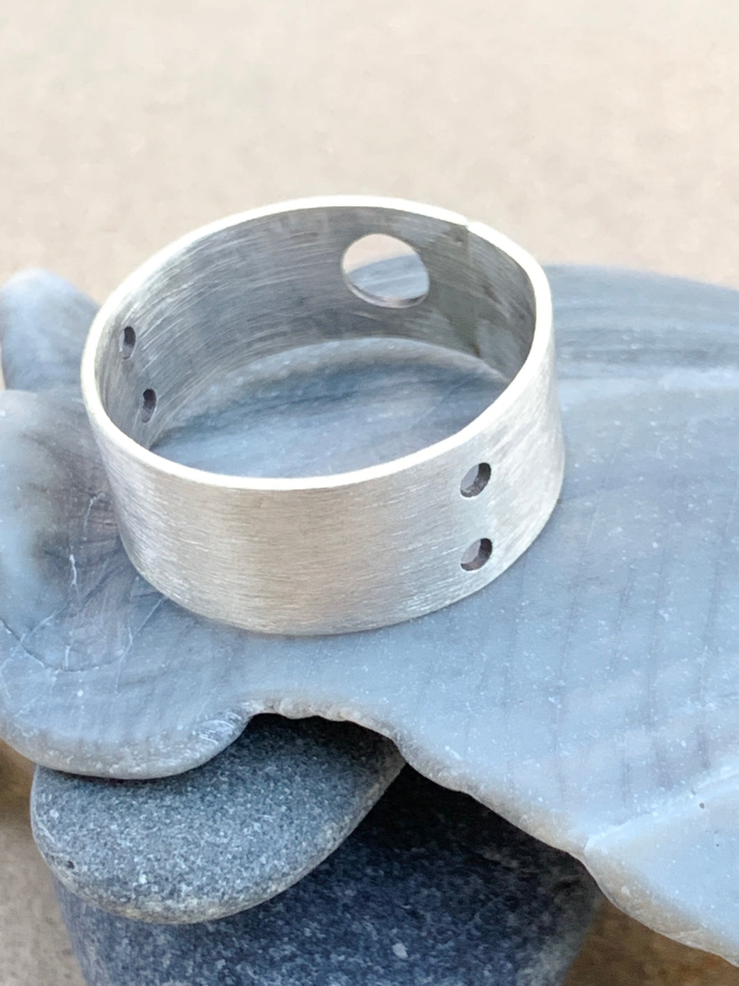 Sterling Silver Wide Band Circle Ring