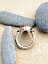 Load image into Gallery viewer, Sterling Silver Ring with Oval Brown Found River Rock
