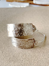 Load image into Gallery viewer, Classic Wide Hammered Sterling Silver Hoops
