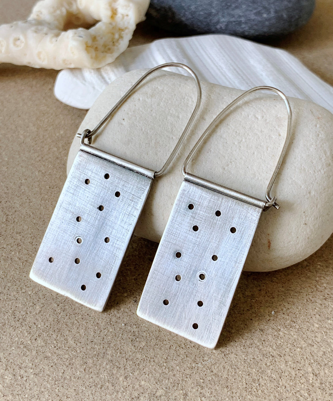 Sterling Silver Rectangle Dangle