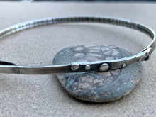 Load image into Gallery viewer, Custom Sterling Silver Stamped with Dots Bangle
