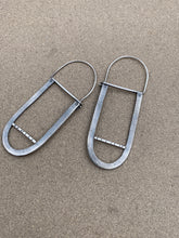 Load image into Gallery viewer, Sterling Silver Repurposed Long Oval Reversible Earrings
