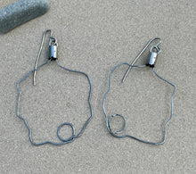 Load image into Gallery viewer, Sterling Silver Large Organic Form Wire Earrings
