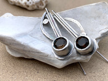 Load image into Gallery viewer, Sterling Silver &amp; Smokey Topaz Earrings
