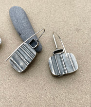 Load image into Gallery viewer, Sterling Silver Square Dalmatian Jasper Earrings

