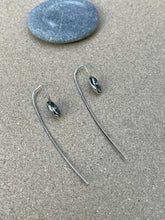 Load image into Gallery viewer, Sterling Silver Small Domed Circle w/Lines Earrings
