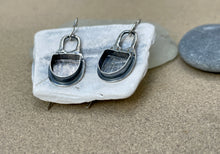 Load image into Gallery viewer, Sterling Silver Shadow Box Dangle Earrings
