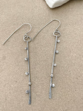 Load image into Gallery viewer, 5 Dot Sterling Bar Earrings
