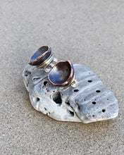 Load image into Gallery viewer, Copper Domed Posts w/ Sterling Dust Post Earrings

