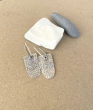 Load image into Gallery viewer, Sterling Half Oval Stamped Earrings
