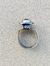 Load image into Gallery viewer, Sterling Silver w/ Rose Cut Lemon Quartz Sun Ring

