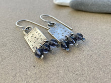 Load image into Gallery viewer, Stamped Sterling Silver w/ Amethyst Bead Earrings
