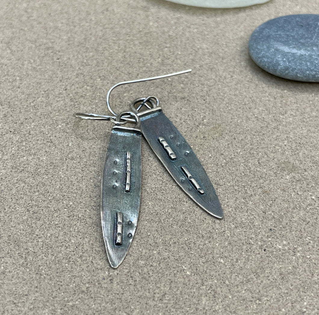 Sterling Silver Spear Dangle Earrings