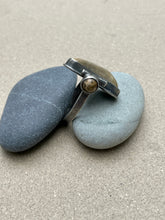 Load image into Gallery viewer, Sterling Silver Kidney Bean Rock w/ Round Agate Adjustable Ring
