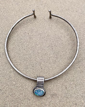 Load image into Gallery viewer, Sterling Silver Hammered Cuff w/ Opal Charm Custom
