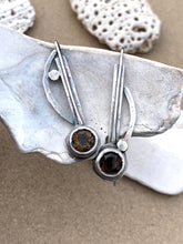 Load image into Gallery viewer, Sterling Silver &amp; Smokey Topaz Earrings
