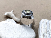 Load image into Gallery viewer, Sterling Silver w/ Rose Cut Lemon Quartz Sun Ring
